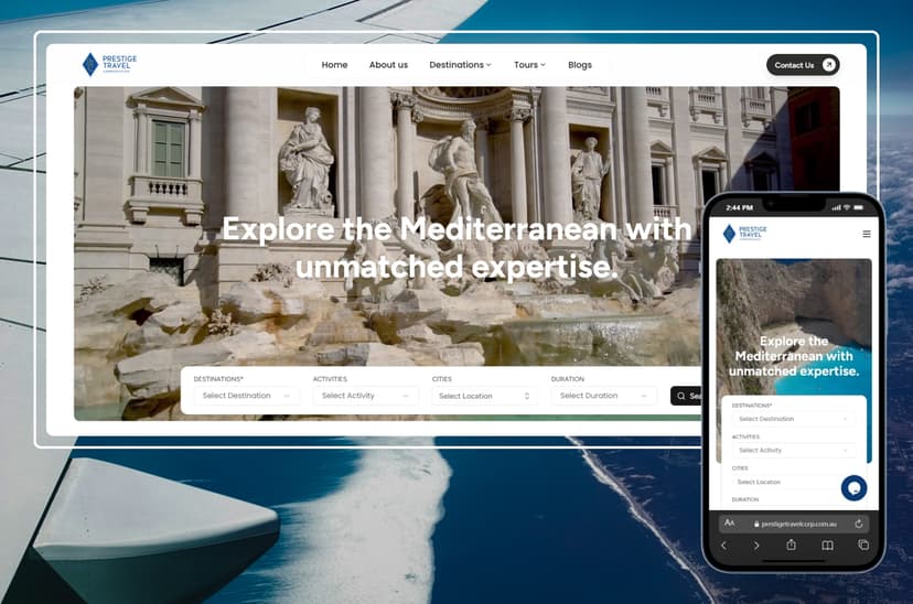 Prestige Travel Corporation – UX/UI Design & Website Redesign Case Study